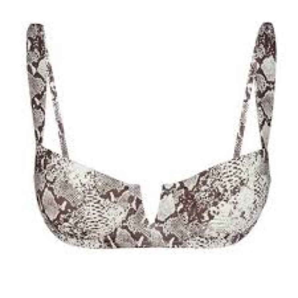NWT Monday Swimwear Clovelly Top in Snake Size L